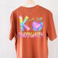 K Is For Kindergarten Teacher Tie Dye Back To School Kinder Women's Comfort Colors T-Shirt Back Print Yam