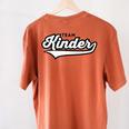 Kindergarten TEAM School Teacher Kinder Baseball-Style Shirt Women's Comfort Colors T-Shirt Back Print Yam Kindergarten TEAM School Teacher Kinder Baseball-Style Shirt Women's Comfort Colors T-Shirt Back Print Yam