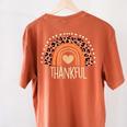 Leopard Rainbow Thankful Thanksgiving Teacher Women Kids Women's Comfort Colors T-Shirt Back Print Yam Leopard Rainbow Thankful Thanksgiving Teacher Women Kids Women's Comfort Colors T-Shirt Back Print Yam