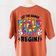 Let The Games Field Day Begin Tie Dye Adults Teacher Kids Women's Comfort Colors T-Shirt Back Print Yam Let The Games Field Day Begin Tie Dye Adults Teacher Kids Women's Comfort Colors T-Shirt Back Print Yam