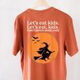 Let's Eat Kids Punctuation Saves Live Witch Grammar Teacher Women's Comfort Colors T-Shirt Back Print Yam Let's Eat Kids Punctuation Saves Live Witch Grammar Teacher Women's Comfort Colors T-Shirt Back Print Yam