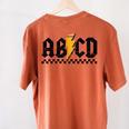 Lightning Pencil Rock'n Roll ABCD Teacher Back To School Kid Women's Comfort Colors T-Shirt Back Print Yam Lightning Pencil Rock'n Roll ABCD Teacher Back To School Kid Women's Comfort Colors T-Shirt Back Print Yam