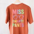 Little MISS SMARTY PANTS School Grad Teacher Last Day Women's Comfort Colors T-Shirt Back Print Yam Little MISS SMARTY PANTS School Grad Teacher Last Day Women's Comfort Colors T-Shirt Back Print Yam