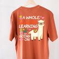 Llama Learning T Shirt Teachers Students Alpaca Lovers Women's Comfort Colors T-Shirt Back Print Yam