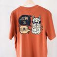 Llama Shirt English Teacher School Student ESL Joke Women's Comfort Colors T-Shirt Back Print Yam