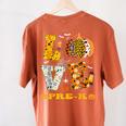 LOVE Pre-K Pumpkin Teacher Student Halloween Costume Women's Comfort Colors T-Shirt Back Print Yam LOVE Pre-K Pumpkin Teacher Student Halloween Costume Women's Comfort Colors T-Shirt Back Print Yam