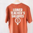 Lower Teacher's Salaries For Men Women Kids Women's Comfort Colors T-Shirt Back Print Yam Lower Teacher's Salaries For Men Women Kids Women's Comfort Colors T-Shirt Back Print Yam