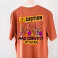 Mad Scientist Halloween Costume Science Teacher Women's Comfort Colors T-Shirt Back Print Yam Mad Scientist Halloween Costume Science Teacher Women's Comfort Colors T-Shirt Back Print Yam