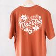 Maestra Spanish Teacher Women's Comfort Colors T-Shirt Back Print Yam
