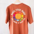 Make Your Mark For a International Dot Day Teacher Dot Lover Women's Comfort Colors T-Shirt Back Print Yam Make Your Mark For a International Dot Day Teacher Dot Lover Women's Comfort Colors T-Shirt Back Print Yam