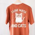 Math And Cats Apparel For Teachers Students Cat Lovers Women's Comfort Colors T-Shirt Back Print Yam Math And Cats Apparel For Teachers Students Cat Lovers Women's Comfort Colors T-Shirt Back Print Yam