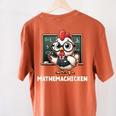 Math Teacher Chicken Mathemachicken Pun Women's Comfort Colors T-Shirt Back Print Yam Math Teacher Chicken Mathemachicken Pun Women's Comfort Colors T-Shirt Back Print Yam