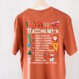 Math Teacher Christmas 12 Days Of Teaching Math Christmas Women's Comfort Colors T-Shirt Back Print Yam Math Teacher Christmas 12 Days Of Teaching Math Christmas Women's Comfort Colors T-Shirt Back Print Yam