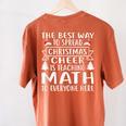 Math Teacher Christmas Mathematics Teacher Women's Comfort Colors T-Shirt Back Print Yam