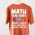 Mathematics Teachers Math Teacher For Men Women Women's Comfort Colors T-Shirt Back Print Yam Mathematics Teachers Math Teacher For Men Women Women's Comfort Colors T-Shirt Back Print Yam