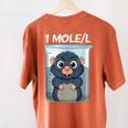 Mole Chemistry Chemist Student Science Teacher Women's Comfort Colors T-Shirt Back Print Yam Mole Chemistry Chemist Student Science Teacher Women's Comfort Colors T-Shirt Back Print Yam
