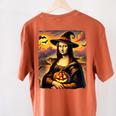 Mona Lisa Pumpkin Halloween Art Teacher Witchy Women Kids Women's Comfort Colors T-Shirt Back Print Yam Mona Lisa Pumpkin Halloween Art Teacher Witchy Women Kids Women's Comfort Colors T-Shirt Back Print Yam