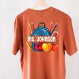Ms Johnson Personalized Name Back To School Teacher For Men Women Kids Women's Comfort Colors T-Shirt Back Print Yam