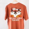 Multilingual Learner Teacher Spooky Halloween ESL Teacher Women's Comfort Colors T-Shirt Back Print Yam Multilingual Learner Teacher Spooky Halloween ESL Teacher Women's Comfort Colors T-Shirt Back Print Yam