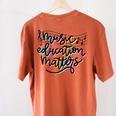Music Education Matters Music Teacher Appreciation Women Women's Comfort Colors T-Shirt Back Print Yam Music Education Matters Music Teacher Appreciation Women Women's Comfort Colors T-Shirt Back Print Yam