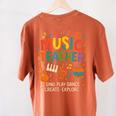 Music Teacher Music Sing Play Dance Choir Piano Women's Comfort Colors T-Shirt Back Print Yam