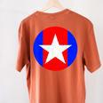 Nerdy Captain Sweatpants Retro Comic Book Fan Teacher Women's Comfort Colors T-Shirt Back Print Yam