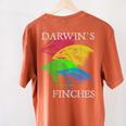 Nerdy Darwin's Finches Evolution Science Biology Teacher Women's Comfort Colors T-Shirt Back Print Yam