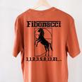 Nerdy Fibonacci Racing Car Horse Math Teacher Men Women Girls Kids Women's Comfort Colors T-Shirt Back Print Yam