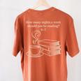 How Many Nights A Week Should You Be Reading 6-7 Teacher Fun Women's Comfort Colors T-Shirt Back Print Yam