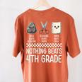 Nothing Beats 4th Grade Back To School Kids Teachers Women's Comfort Colors T-Shirt Back Print Yam