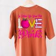 In October We Wear Pink Love Teacher Breast Cancer Awareness Women's Comfort Colors T-Shirt Back Print Yam In October We Wear Pink Love Teacher Breast Cancer Awareness Women's Comfort Colors T-Shirt Back Print Yam