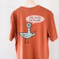 Oh Hello First Graders Cute Pigeon 1st Grade Teacher Women's Comfort Colors T-Shirt Back Print Yam
