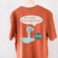 Oh Hello Kindergarteners Shirt Cute Pigeon Teacher Tee Women's Comfort Colors T-Shirt Back Print Yam Oh Hello Kindergarteners Shirt Cute Pigeon Teacher Tee Women's Comfort Colors T-Shirt Back Print Yam
