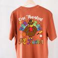 One Thankful PE Teacher Turkey Thanksgiving -Adults & Kids Classic Fit Polyester 100 Short Sleeve Women's Comfort Colors T-Shirt Back Print Yam