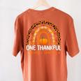 One Thankful Science Teacher Rainbow Boho Fall Thanksgiving Women's Comfort Colors T-Shirt Back Print Yam One Thankful Science Teacher Rainbow Boho Fall Thanksgiving Women's Comfort Colors T-Shirt Back Print Yam