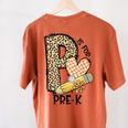 P Is For Pre K Teacher Leopard First Day Of School For Men Women Girls Kids Women's Comfort Colors T-Shirt Back Print Yam P Is For Pre K Teacher Leopard First Day Of School For Men Women Girls Kids Women's Comfort Colors T-Shirt Back Print Yam