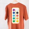 Paint Palette ArtSet Halloween Costume For Teachers Students For Men Women Kids Women's Comfort Colors T-Shirt Back Print Yam