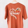 Para Heart Paraprofessional Teacher Paraeducator Women's Comfort Colors T-Shirt Back Print Yam Para Heart Paraprofessional Teacher Paraeducator Women's Comfort Colors T-Shirt Back Print Yam
