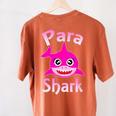 Para Shark Paraprofessional Female Teacher Women's Comfort Colors T-Shirt Back Print Yam Para Shark Paraprofessional Female Teacher Women's Comfort Colors T-Shirt Back Print Yam