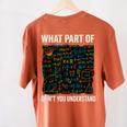 What Part Of Don't You Understand Math Teacher Women's Comfort Colors T-Shirt Back Print Yam What Part Of Don't You Understand Math Teacher Women's Comfort Colors T-Shirt Back Print Yam