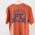 PE Teacher Living That PE Life Physical Education Teacher Women's Comfort Colors T-Shirt Back Print Yam