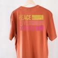 Peace Love Science Lovers Math Chemistry Teacher Women's Comfort Colors T-Shirt Back Print Yam Peace Love Science Lovers Math Chemistry Teacher Women's Comfort Colors T-Shirt Back Print Yam