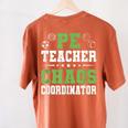 Physical Education PE Teacher School Women's Comfort Colors T-Shirt Back Print Yam