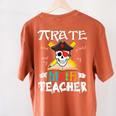 Pirate Math Teacher Skull Pirate Halloween Costume Women's Comfort Colors T-Shirt Back Print Yam
