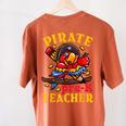 Pirate Pre-K Teacher Preschool Halloween Women's Comfort Colors T-Shirt Back Print Yam Pirate Pre-K Teacher Preschool Halloween Women's Comfort Colors T-Shirt Back Print Yam