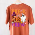 Pre-K Boo Crew Teacher Student Halloween Costume Women's Comfort Colors T-Shirt Back Print Yam Pre-K Boo Crew Teacher Student Halloween Costume Women's Comfort Colors T-Shirt Back Print Yam
