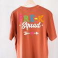 Pre-K Squad Teacher Student Kids Preschool Back To School Women's Comfort Colors T-Shirt Back Print Yam Pre-K Squad Teacher Student Kids Preschool Back To School Women's Comfort Colors T-Shirt Back Print Yam