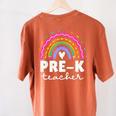 Pre-K Teacher Cute Pre Kindergarten For Teachers Rainbow For Men Women Kids Women's Comfort Colors T-Shirt Back Print Yam Pre-K Teacher Cute Pre Kindergarten For Teachers Rainbow For Men Women Kids Women's Comfort Colors T-Shirt Back Print Yam