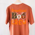 Preschool Boo Crew Halloween Teachers Students Costume Women's Comfort Colors T-Shirt Back Print Yam