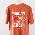 This Principal Loves Her School Teacher Appreciation Women's Comfort Colors T-Shirt Back Print Yam